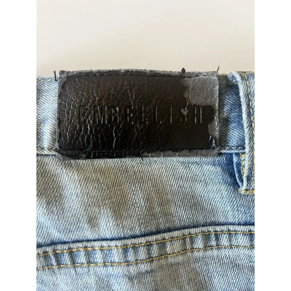 Embellish Brand Jeans Mens Size 30x31 Distressed‎ Destroy Paint Denim NYC Street - Picture 12 of 12